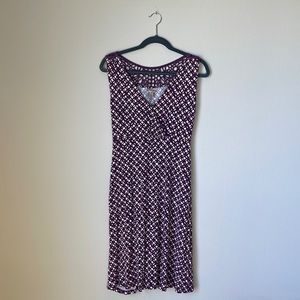 Merona Purple + White Midi Dress